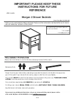 Предварительный просмотр 1 страницы John Lewis Morgan 2 Drawer Bedside 803/16408 Assembly Instructions Manual