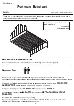 Preview for 1 page of John Lewis Portman Bedstead Manual