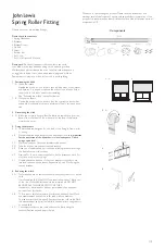 John Lewis Spring Roller Fitting Quick Start Manual предпросмотр