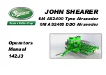 Preview for 1 page of John Shearer 6M Airdrill Operator'S Manual