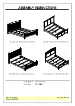 Preview for 1 page of John Thomas BD-504QR Assembly Instructions Manual