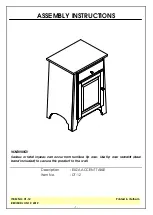 John Thomas ELIZA ACCENT TABLE Assembly Instructions Manual preview