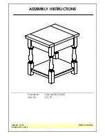 John Thomas TUSCAN OT-17E Assembly Instructions предпросмотр