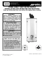 Предварительный просмотр 1 страницы John Wood 4040SN-PDV Installation And Operating Instructions Manual