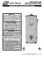 Предварительный просмотр 1 страницы John Wood G6058 Series Installation And Operating Instructions Manual