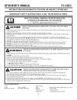 Preview for 2 page of JohnDow Industries FC-25GC Owner'S Manual