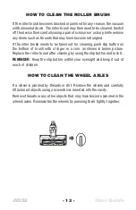 Preview for 13 page of Johnny Vac JV252 Supercharged User Manual