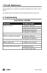 Preview for 8 page of Johnny Vac JV3004 User Manual