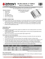 Preview for 1 page of Johnny's Selected Seeds Six-Row Seeder 2nd Edition Manual For Assembly & Use