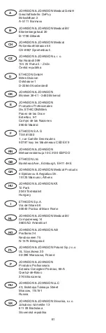 Preview for 62 page of Johnson & Johnson 108805 Manual