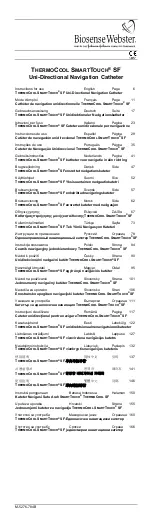 Johnson & Johnson Biosense Webster THERMOCOOL SMARTTOUCH SF Instructions For Use Manual preview