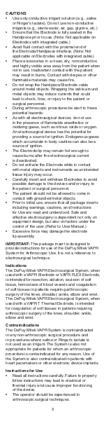 Preview for 4 page of Johnson & Johnson DePuy Mitek 2.3 mm VAPR Instructions For Use Manual