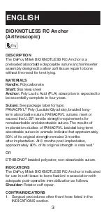 Preview for 4 page of Johnson & Johnson DePuy Mitek BIOKNOTLESS RC ANCHOR Manual