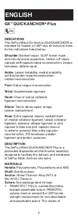 Preview for 3 page of Johnson & Johnson DePuy Mitek GII QUICKANCHOR Plus Manual