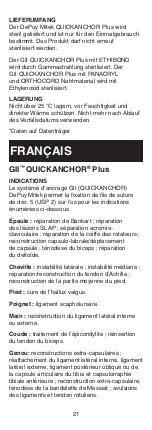 Preview for 22 page of Johnson & Johnson DePuy Mitek GII QUICKANCHOR Plus Manual