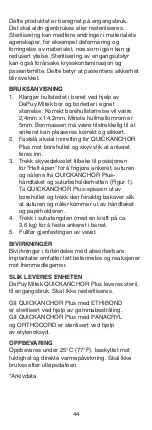 Preview for 45 page of Johnson & Johnson DePuy Mitek GII QUICKANCHOR Plus Manual