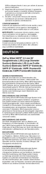 Preview for 15 page of Johnson & Johnson DePuy Mitek VAPR 3.5 mm 90 Instructions For Use Manual