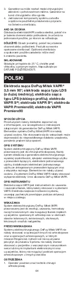 Preview for 64 page of Johnson & Johnson DePuy Mitek VAPR 3.5 mm 90 Instructions For Use Manual