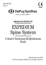 Johnson & Johnson DePuy Synthes EXPEDIUM Spine System Manual preview