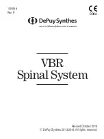 Johnson & Johnson VBR Spinal System Manual preview