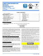 Johnson Controls Unitary Products 13+ Seer Series User'S Information Manual preview