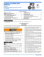 Preview for 1 page of Johnson Controls Unitary Products All Residential Multi-position Gas Furnaces User'S Information Manual