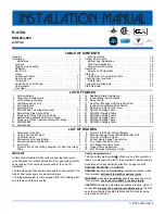 Preview for 1 page of Johnson Controls Unitary Products DHQ024 Installation Manual