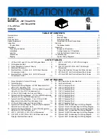 Preview for 1 page of Johnson Controls Unitary Products J07 Thru 25YC Installation Manual