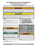 Johnson Controls Unitary Products S1-1NP0702 Accessory Kit Installation Manual preview