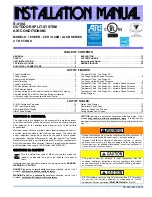 Johnson Controls 18 SEER - AC8B Installation Manual preview