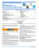 Preview for 1 page of Johnson Controls 18 SEER CZH Series User'S Information Manual