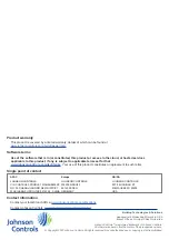 Preview for 14 page of Johnson Controls 24-85784-00186 Installation Manual