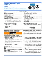 Предварительный просмотр 1 страницы Johnson Controls 33” Multi-position Gas Furnaces User'S Information Manual