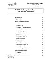 Preview for 1 page of Johnson Controls A-4400 Series Installation And Maintenance Manual