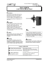 Johnson Controls A25CN Series Manual Reset предпросмотр