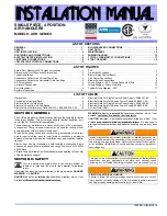 Preview for 1 page of Johnson Controls AHR18B3XH21 Installation Manual