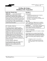 Preview for 1 page of Johnson Controls CD-W-00-0 Series Installation Instructions Manual