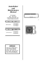 Preview for 1 page of Johnson Controls DCP30CSB21S Installation And Maintenance Manual