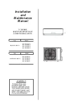 Preview for 1 page of Johnson Controls DHY09CSB21S Installation And Maintenance Manual