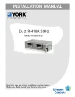 Johnson Controls Duct R-410A Installation Manual preview