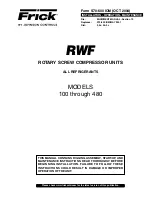 Johnson Controls Frick RWF 100 Installation Manual preview