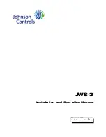 Предварительный просмотр 1 страницы Johnson Controls JWS-3 Installation And Operation Manual