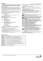 Предварительный просмотр 3 страницы Johnson Controls M9102 GA-1S Series Installation Instructions Manual