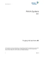 Johnson Controls PAVA System A1 User Manual preview