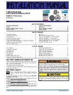 Preview for 1 page of Johnson Controls PCG4A24 Installation Manual