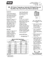 Johnson Controls PENN A70 Series Installation Sheets Manual предпросмотр