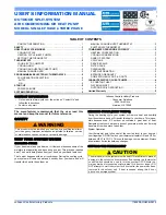 Johnson Controls RAC13L Operating Instructions & User'S Information Manual preview