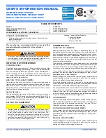 Preview for 1 page of Johnson Controls SINGLE PHASE User'S Information Manual