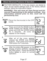 Preview for 28 page of Johnson Controls T701DFP-4 Owner'S Manual