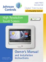 Предварительный просмотр 1 страницы Johnson Controls T9100 Owner'S Manual